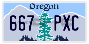 667PXC  license plate in OR