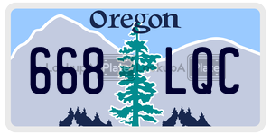668LQC  license plate in OR