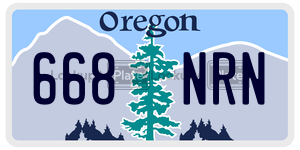 668NRN  license plate in OR