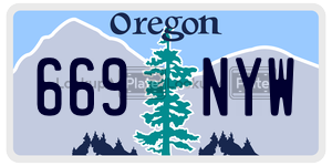 669NYW  license plate in OR