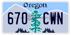 670CWN  license plate in OR