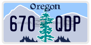 670QDP  license plate in OR