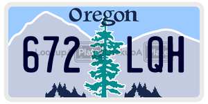 672LQH  license plate in OR