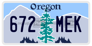 672MEK  license plate in OR