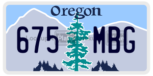 675MBG  license plate in OR