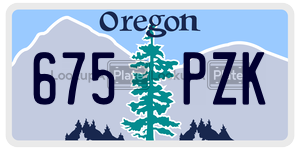 675PZK  license plate in OR