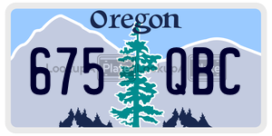 675QBC license plate in Oregon