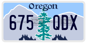 675QDX  license plate in OR