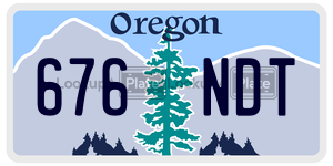 676NDT license plate in Oregon