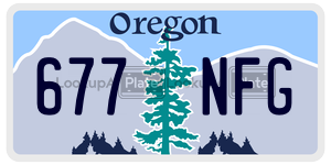 677NFG  license plate in OR