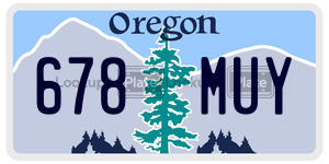 678MUY  license plate in OR
