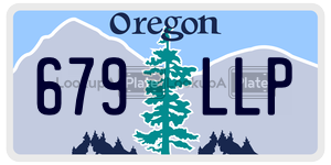 679LLP license plate in Oregon