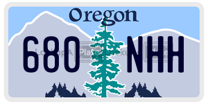 680NHH  license plate in OR