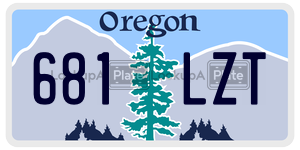 681LZT  license plate in OR