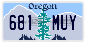 681MUY  license plate in OR