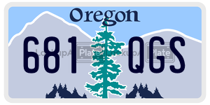 681QGS  license plate in OR