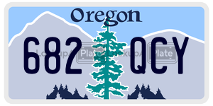 682QCY  license plate in OR