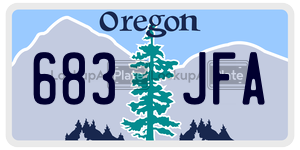 683JFA  license plate in OR
