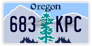 683KPC license plate in Oregon