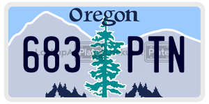683PTN  license plate in OR
