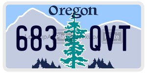 683QVT  license plate in OR