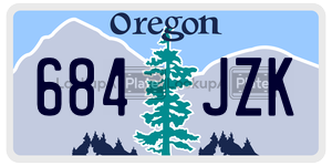 684JZK license plate in Oregon