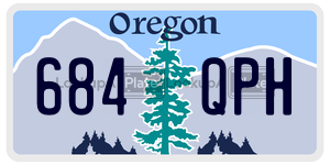 684QPH  license plate in OR