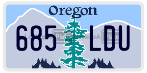 685LDU  license plate in OR