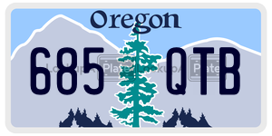 685QTB  license plate in OR