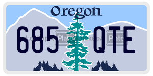 685QTE  license plate in OR
