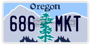 686MKT license plate in Oregon