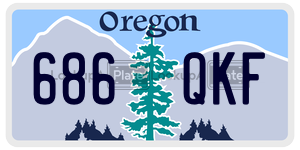 686QKF  license plate in OR