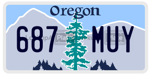 687MUY  license plate in OR