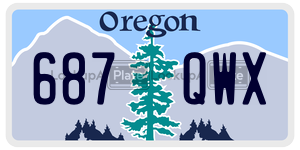 687QWX  license plate in OR
