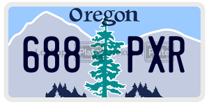 688PXR  license plate in OR