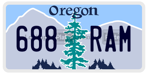 688RAM  license plate in OR