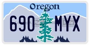 690MYX  license plate in OR