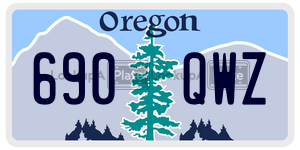 690QWZ  license plate in OR