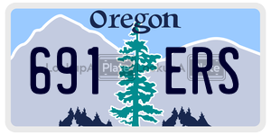 691ERS  license plate in OR