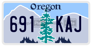 691KAJ license plate in Oregon