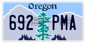 692PMA  license plate in OR