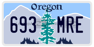 693MRE  license plate in OR