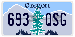 693QSG  license plate in OR