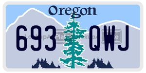 693QWJ  license plate in OR