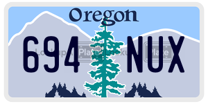 694NUX  license plate in OR