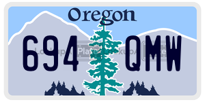 694QMW  license plate in OR