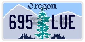 695LUE  license plate in OR