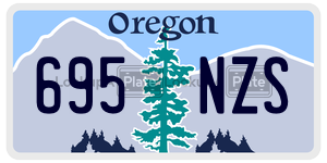695NZS  license plate in OR