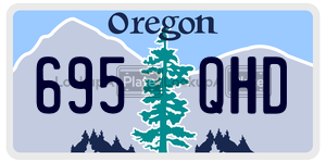 695QHD  license plate in OR