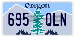 695QLN  license plate in OR